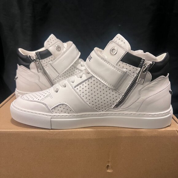 NWT ZADIG & VOLTAIRE FLASH MID TOP SNEAKER IN WHITE SZ 40 - Picture 5 of 9